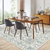 Distressed Floral Design 5x7 Rug for Living Room Soft Large Area Rug for Bedroom Non-Slip Retro Carpet Medallion Floral Design Stain Resistant Carpet - 3 of 4
