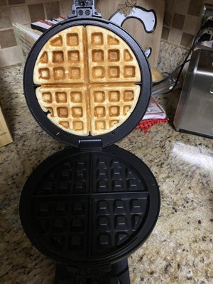 Proctor Silex 26102 Black Petite Double Waffle Maker Nonstick Grids Makes  4 Round Waffles Black 