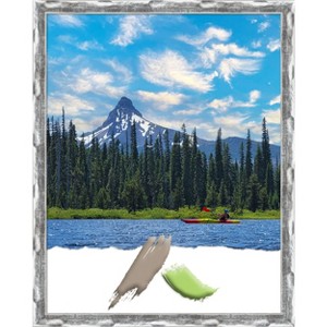 Amanti Art Scratched Wave Chrome Picture Frame - 1 of 4