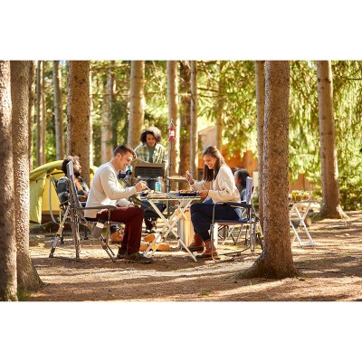 GCI Outdoor Black Aluminum Folding Camp Table, 25"