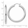 Black Bow Jewelry 4mm x 40mm 14k White Gold Classic Round Hoop Earrings - 3 of 4