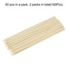 Unique Bargains Bamboo Barbecue Skewers Sticks Natural Wooden Cocktail Picks 100 Pcs - 3 of 4