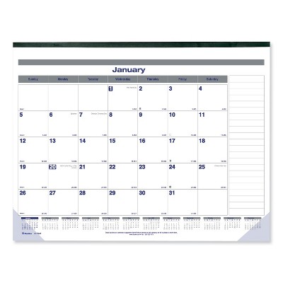 Blueline Net Zero Carbon Monthly Desk Pad Calendar 22x17 BK Band 2022 C177847