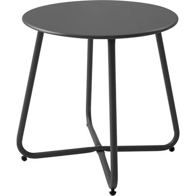 Simple Trending Outdoor and Indoor End Table for Garden Balcony Yard, Black