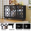 COMHOMA Modern Mirrored Sideboard Cabinet - 3 Doors Buffet with Storage, Entryway Console & Accent Cabinet, Black - 2 of 4
