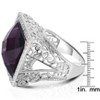 Guili Sterling Silver Deep Purple Cubic Zirconia Ring - 4 of 4