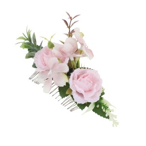 Unique Bargains Women's Styling Simulated Flowers Side Comb 1 Pc - 1 of 4