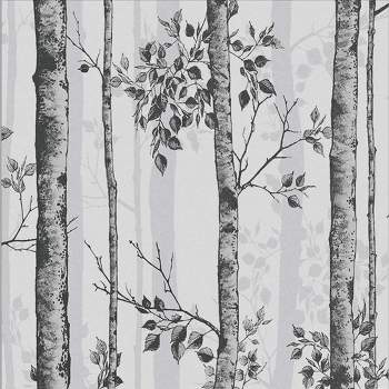 Albero Black and White Trees Trail Paste the Wall Wallpaper