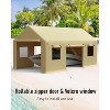 Carport Zipper Door Replacement for Portable Garage - PE Fabric, Fits 13' x 20' and 13' x 25' Frames (Frame Not Included) - 4 of 4