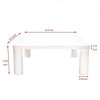 33.5" Modern Square Coffee Table, Wooden End Table, Accent Coffee Table Nightstands for Living Room Bedroom Office White - 3 of 4