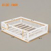 ROOMTEC Floor Bedframe w/Safety Guardrails and Door,Wood Bed with Removed Slats for Kids - 2 of 4