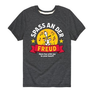 Boys' - Peanuts - Snoopy Spass An Der Freud Short Sleeve Graphic T-Shirt - 1 of 4