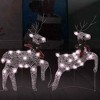 vidaXL Christmas Reindeers Decoration Christmas Lighting Display with LEDs - Gold 2 - 2 of 4