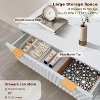 Jojoka Fluted 6 Drawers Dresser with Faux Marble Top,Sturdy Storage Cabinet with Anti-Tip Design for Bedroom - 4 of 4