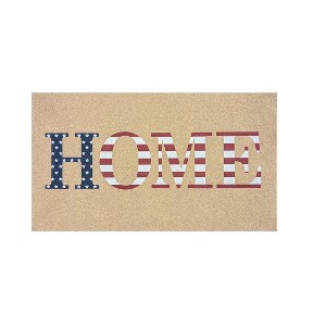 Evergreen 16 x 28 Inches Home Welcome Door Mat | Non-Slip Rubber Backing | Dirt catching Natural Coir | Indoor and Outdoor Home Decor - 1 of 1
