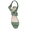 Journee Signature Womens Genuine Leather Hether Hook and Loop Block Heel Sandals - 4 of 4