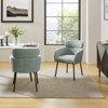 Curt Boucle Elevated Backrest Dining Chair with Metal Legs Set of 2 | Artful Living Design - 3 of 4