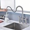 SUMERAIN 2-Handle Bridge Kitchen Sink Faucet with Pull Down Sprayer, 3 Hole, Brushed Nickel - 2 of 4