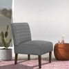 SEVOBAL Accent Chairs Modern Armless Lounge Chair with Horizontal Back Design and Wooden Legs, Gray, 21"*29.13"*34.25" - 4 of 4