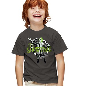 Boys' Short Sleeve Beetlejuice Its Showtime T-Shirt - 1 of 4