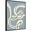 Amanti Art Minimalist line art in blue grey by Little Dean Framed Canvas Wall Art - 3 of 4
