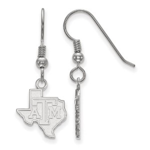 Black Bow Jewelry Sterling Silver Texas A&M Aggies NCAA Dangle Earrings - 1 of 3