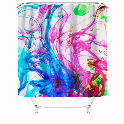 Swaying Ink Shower Curtains for Bathroom Waterproof Fabric Bath Curtain Durable Soft Stylish Bathroom Decor 72x72 Inch
