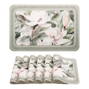 REGALWOVEN Placemats Set of 6 Leather Placemats for Kitchen Dining Table Decor  Placemats - 1 of 4