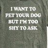 Men's - Instant Message - I Want To Pet Your Dog Short Sleeve Graphic T-Shirt - 2 of 4