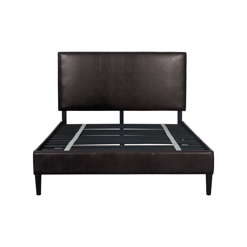 Queen Complete Bed Faux Leather Brown - HomePop was $1899.99 now $1424.99 (25.0% off)