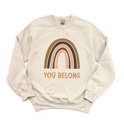 Simply Sage Market Women's Graphic Sweatshirt You Belong Rainbow