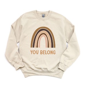 Simply Sage Market Women's Graphic Sweatshirt You Belong Rainbow - 1 of 4