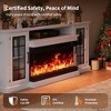 EcoSummer 75" Electric Fireplace TV Stand with 40" Insert, 12-Color LED Flames, 2-Tier Storage for Living Room & Home. - 4 of 4