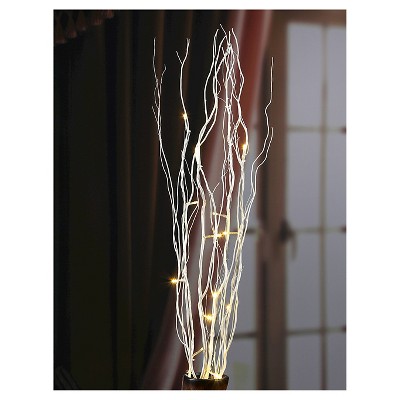 Lightshare 36" 16 LED Natural Twig Branch Light for Home Decoration, Battery Powered Gold/White