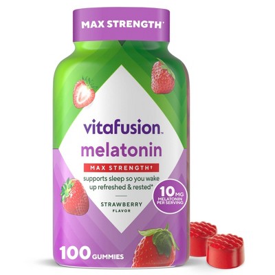 Vitafusion Max Strength Melatonin Gummies for Sleep Support - 100ct