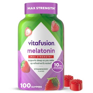 Vitafusion Max Strength Melatonin Gummies for Sleep Support - 100ct - 1 of 4