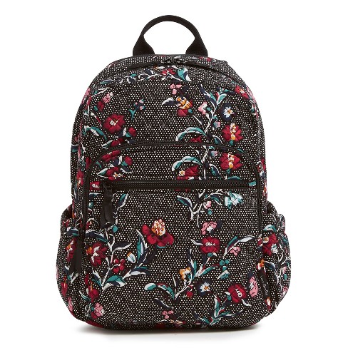 Vera bradley 2025 black floral backpack