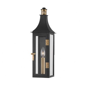 Troy Lighting Wes 1 - Light Wall Light in  Patina Brass Clear Shade - 1 of 1