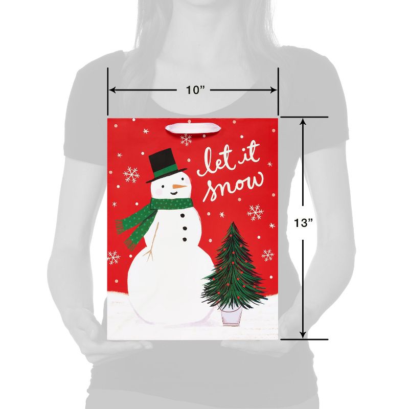 Large 13&#34; Let It Snow Christmas Gift Bag, 5 of 6