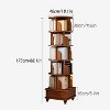 Maliang 6 Tier Bookcase Storage Rack with Wheels, 360 Display Rotating Bookshelf for Small Space, Brown - 2 of 4