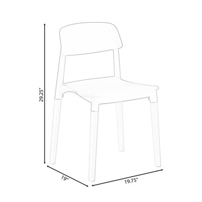 High Black Wood Side Chair with Modern Design