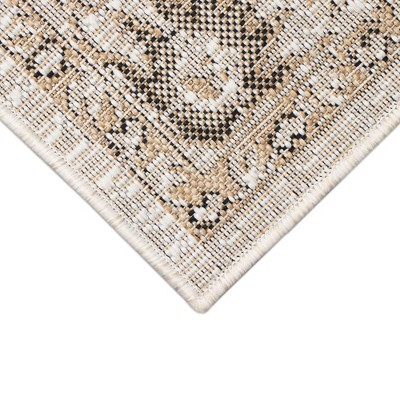 Carmel Vintage Sand Floral Indoor/Outdoor Flatwoven Rug 39"x59"