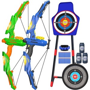 Kids Bow and Arrow Set for Ages 8-12, Archery Toy with Target & Arrows for Outdoor Play - 1 of 4