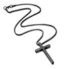 Turandoss Black Cross Necklace for Men Boys, Stainless Steel Cross Pendant Necklaces, Birthday Gifts for Men, Father, Boyfriend, Boys Fashion Stuff - 4 of 4