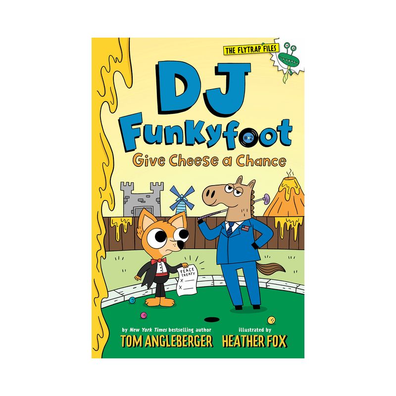 DJ Funkyfoot: Give Cheese a Chance (DJ Funkyfoot #2) - (The Flytrap Files) by  Tom Angleberger (Paperback), 1 of 2