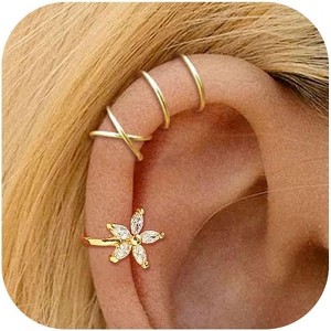 Ear Cuffs Non Piercing Ear Cuff Earrings for Women Trendy Clip on Cartilage Earring Stacks Non Pierced - 1 of 4