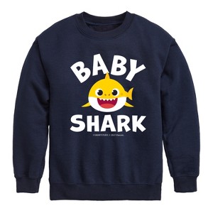 Boys' - Baby Shark - Baby Shark Graphic Long Sleeve Fleece Sweatshirt - 1 of 4