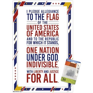 Trends International The United States Of America - Pledge Of Allegiance Unframed Wall Poster Prints - 1 of 4