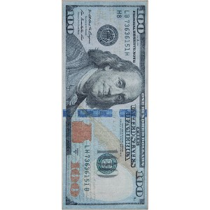 Well Woven Money Collection New Hund Dollar Bill Green Blue Area Rug - 1 of 4
