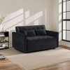 Resenkos 54 Inch Adjustable Backrest Sofa, Sofa Bed, Futon Sofa with Double Armrest and Pouch, Variable Bed for Living room, Bedroom, Gray - 4 of 4